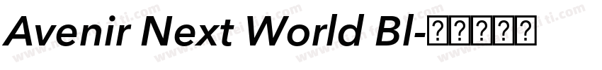 Avenir Next World Bl字体转换